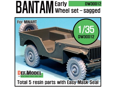 U.K. Bantam Early Wheel Set (For Miniart 1/35) - image 1