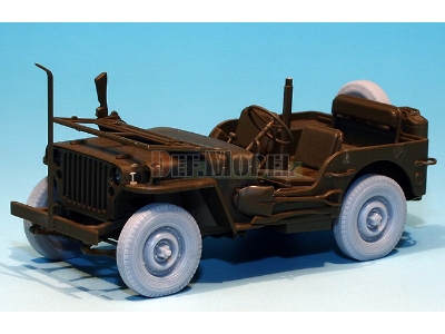 U.K. Commando/Sas Jeep Wheel Set (For Tamiya 1/35) - image 5