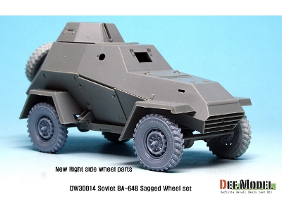 Russian Ba-64b Armored Car Wheel Set (For Miniart 1/35) - image 3