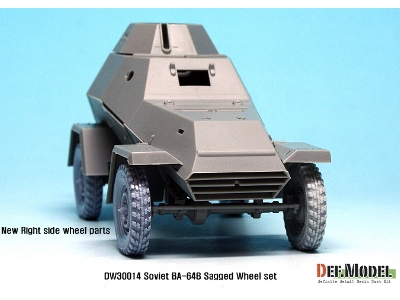 Russian Ba-64b Armored Car Wheel Set (For Miniart 1/35) - image 4