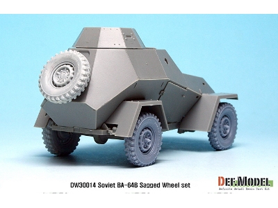 Russian Ba-64b Armored Car Wheel Set (For Miniart 1/35) - image 6