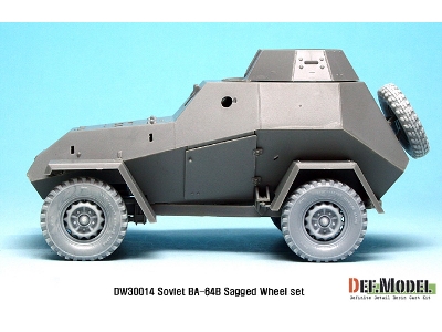 Russian Ba-64b Armored Car Wheel Set (For Miniart 1/35) - image 8