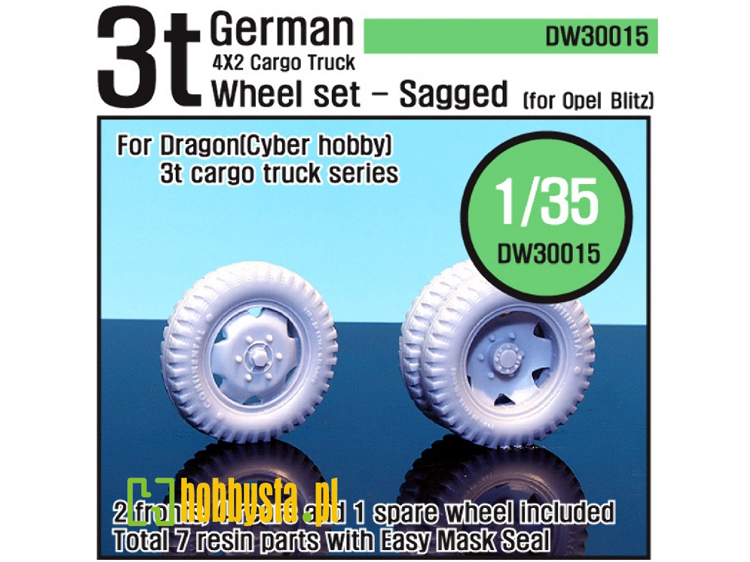 German 3t Cargo Truck Wheel Set (For Dragon 1/35) - image 1