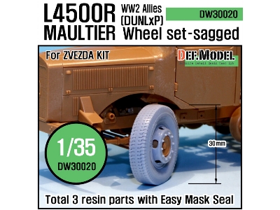 Allies L4500 R Maultier Wheel-(Dunlxp) Set (For Zvezda 1/35) - image 1