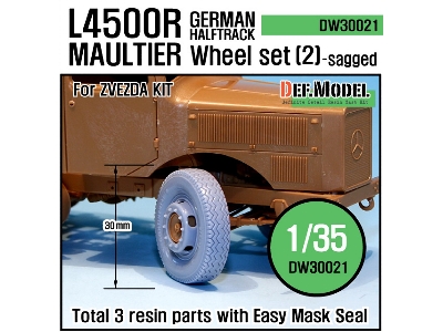 German L4500 R Maultier Wheel Set 2 (For Zvezda 1/35) - image 1