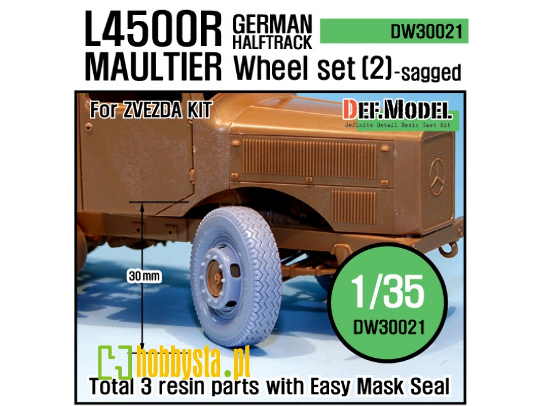 German L4500 R Maultier Wheel Set 2 (For Zvezda 1/35) - image 1