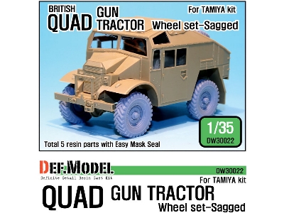 Uk Quad Gun Truck Wheel Set (For Tamiya 1/35) - image 1