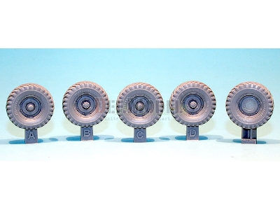 Uk Quad Gun Truck Wheel Set (For Tamiya 1/35) - image 2