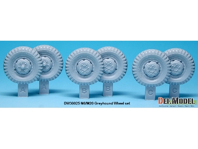 U.S. M8/M20 Greyhound Sagged Wheel Set (For Tamiya 1/35) - image 2
