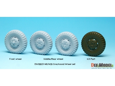 U.S. M8/M20 Greyhound Sagged Wheel Set (For Tamiya 1/35) - image 8