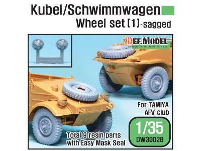 German Vw Wheel Set (For Tamiya 1/35) - image 1