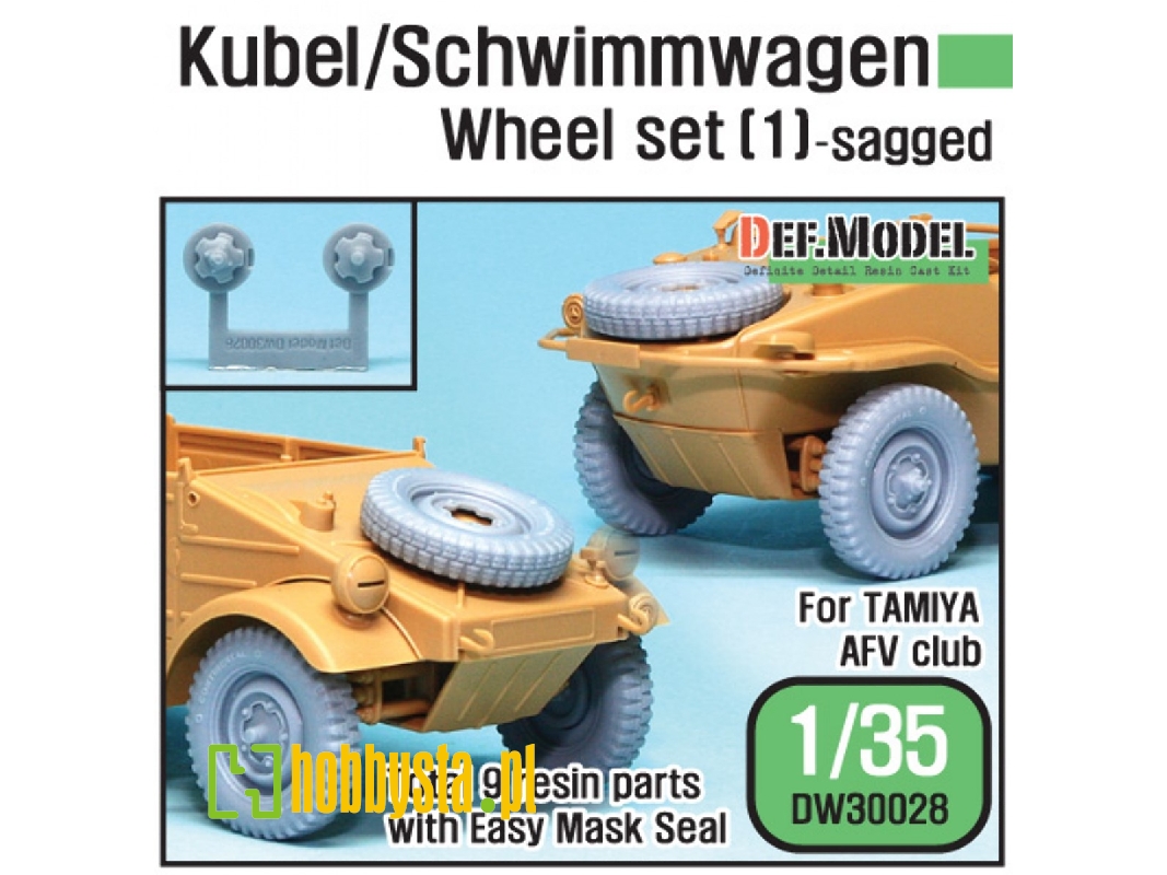 German Vw Wheel Set (For Tamiya 1/35) - image 1