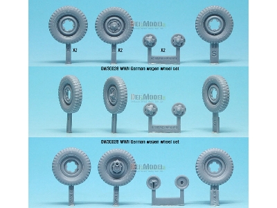 German Vw Wheel Set (For Tamiya 1/35) - image 2