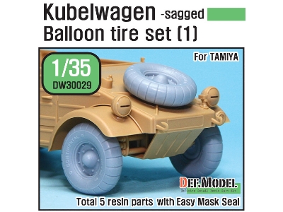 German Vw Desert Type Wheel Set 1 (For Tamiya 1/35) - image 1