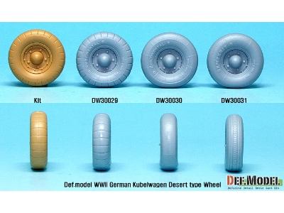 German Vw Desert Type Wheel Set 1 (For Tamiya 1/35) - image 8