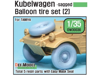 German Vw Desert Type Wheel Set 2 (For Tamiya 1/35) - image 1