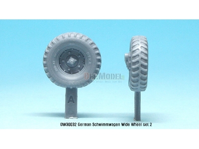 German Schwimmwagen Wide Wheel Set 2 - Deka (For Tamiya 1/35) - image 3