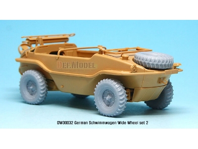 German Schwimmwagen Wide Wheel Set 2 - Deka (For Tamiya 1/35) - image 6