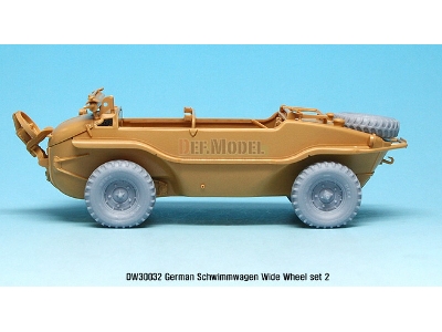 German Schwimmwagen Wide Wheel Set 2 - Deka (For Tamiya 1/35) - image 7