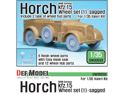 German Horch Kfz.15 Wheel Set 1 ( For Italeri 1/35) - image 1