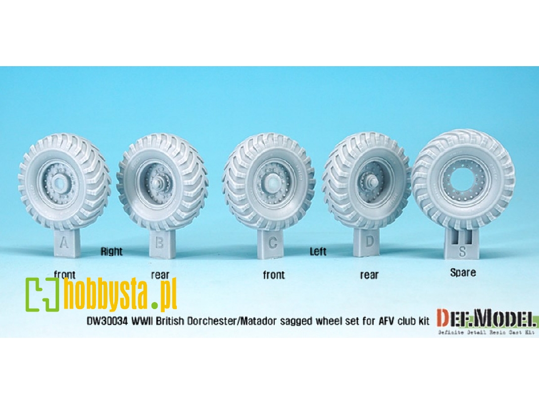 British Aec Dorchester/Matador Sagged Wheel Set ( For Afvclub 1/35)