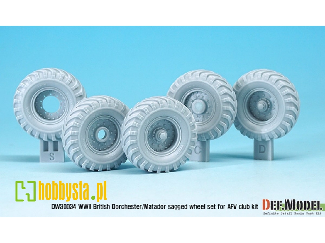 British Aec Dorchester/Matador Sagged Wheel Set ( For Afvclub 1/35)