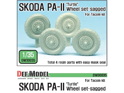 Czech Skoda Pa-ii Sagged Wheel Set ( For Takom 1/35) - image 1