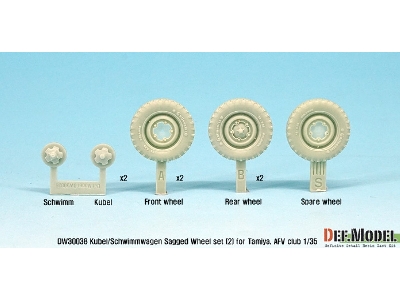 German Wagen Wheel Set 2(Dw30003) (For Tamiya/Afv Club 1/35) - image 2