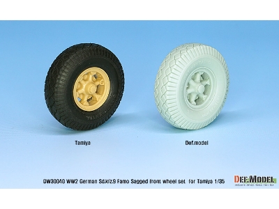 German Sd.Kfz.9 Famo Sagged Front Wheel Set ( For Tamiya 1/35) - image 8