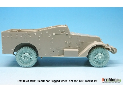 Us M3a1 Scout Car Sagged Wheel Set ( For Tamiya 1/35) - image 5