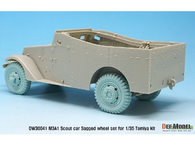 Us M3a1 Scout Car Sagged Wheel Set ( For Tamiya 1/35) - image 6