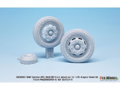 German Opel Maultier Sagged Front Wheel Set ( For Dragon/Italeri 1/35) - image 4