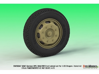 German Opel Maultier Sagged Front Wheel Set ( For Dragon/Italeri 1/35) - image 6