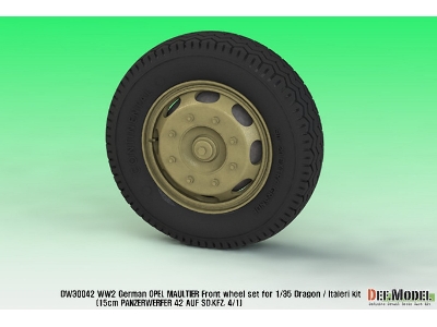 German Opel Maultier Sagged Front Wheel Set ( For Dragon/Italeri 1/35) - image 7