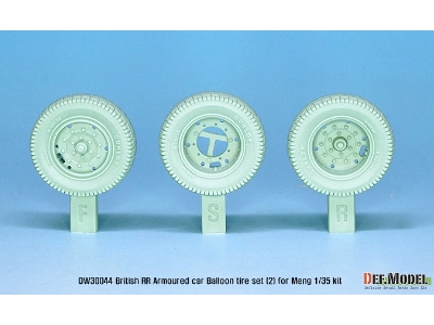 British Rr Armoured Car Balloon Sagged Wheel Set- Late ( For Meng 1/35) - image 2