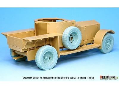British Rr Armoured Car Balloon Sagged Wheel Set- Late ( For Meng 1/35) - image 5