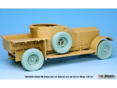 British Rr Armoured Car Balloon Sagged Wheel Set- Late ( For Meng 1/35) - image 6