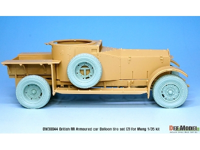British Rr Armoured Car Balloon Sagged Wheel Set- Late ( For Meng 1/35) - image 7
