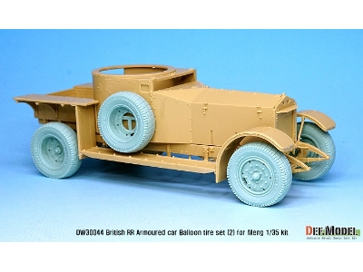 British Rr Armoured Car Balloon Sagged Wheel Set- Late ( For Meng 1/35) - image 8