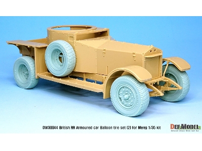 British Rr Armoured Car Balloon Sagged Wheel Set- Late ( For Meng 1/35) - image 9