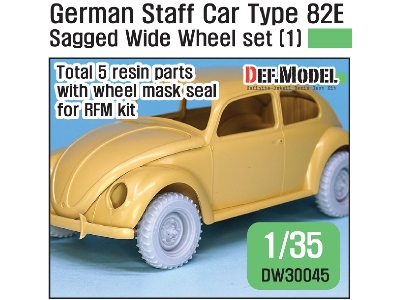 German Staff Car Type 82e Wheel Set 01-wide(Contienetal) ( For Rfm 1/35) - image 1