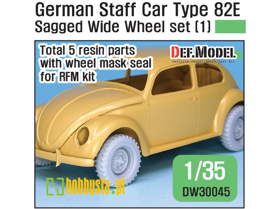 German Staff Car Type 82e Wheel Set 01-wide(Contienetal) ( For Rfm 1/35) - image 1