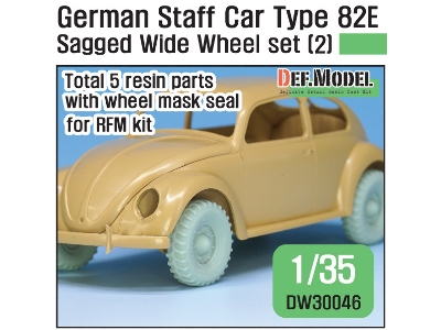 German Staff Car Type 82e Wheel Set 02-wide(Semperit) ( For Rfm 1/35) - image 1