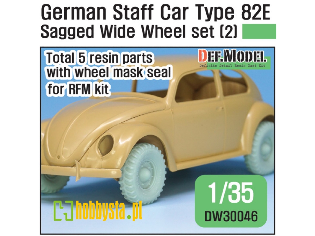 German Staff Car Type 82e Wheel Set 02-wide(Semperit) ( For Rfm 1/35) - image 1