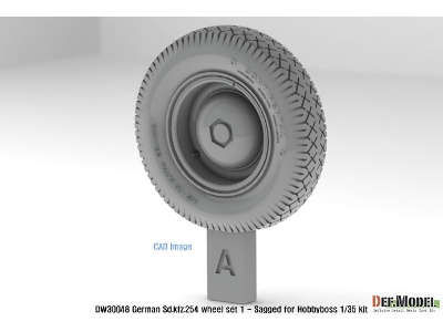 German Sd.Kfz.254 Sagged Wheel Set 01 ( For Hobbyboss 1/35) - image 9