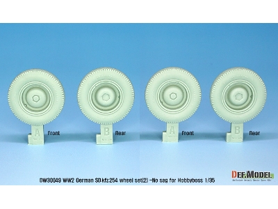 German Sd.Kfz.254 Wheel Set 02- No Sag ( For Hobbyboss 1/35) - image 2