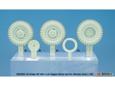 Ww2 U.S Dodge Wc 4x4 Sagged Wheel Set (For Afv Club, Italeri 1/35) - image 2