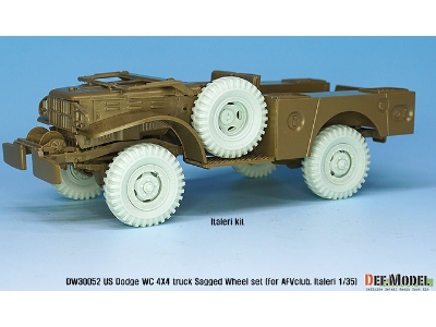 Ww2 U.S Dodge Wc 4x4 Sagged Wheel Set (For Afv Club, Italeri 1/35) - image 4