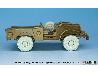 Ww2 U.S Dodge Wc 4x4 Sagged Wheel Set (For Afv Club, Italeri 1/35) - image 9