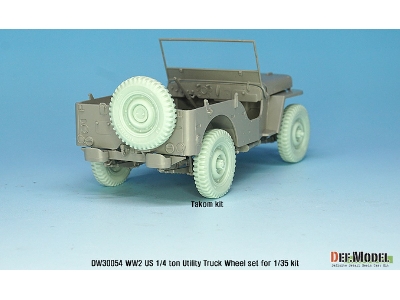 Ww2 U.S Willys Mb Sagged Wheel Set(2) (For Tamiya, Takom, Dragon, Meng 1/35) - image 6